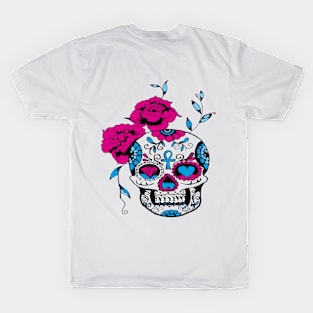 Candy Skull and roses T-Shirt